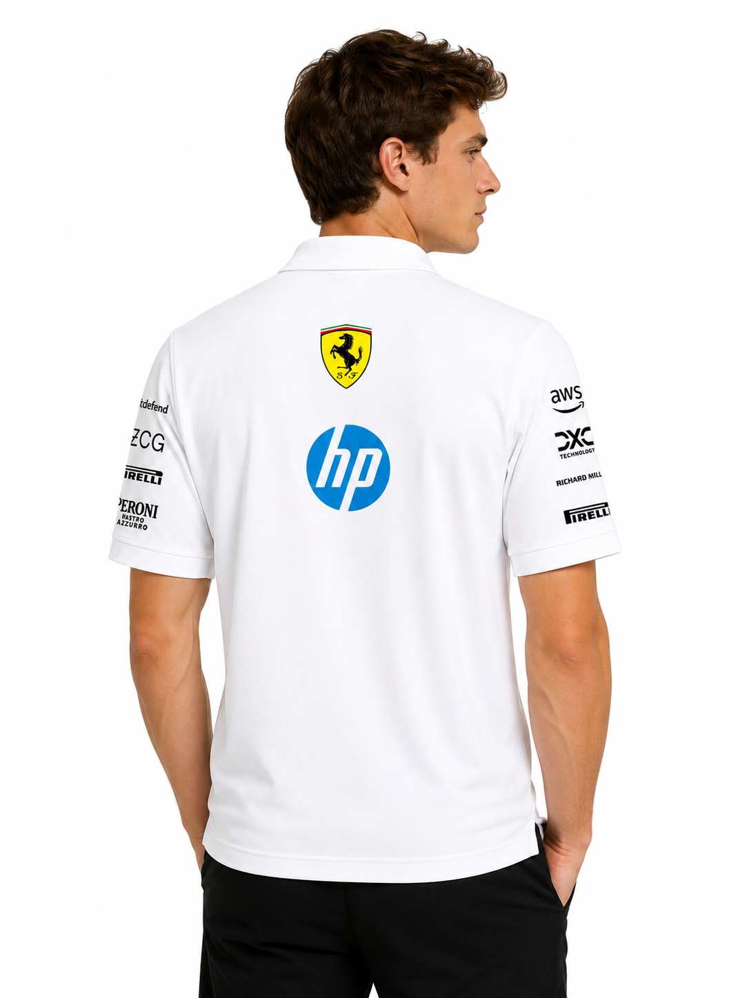 F1 Ferrari White Polo