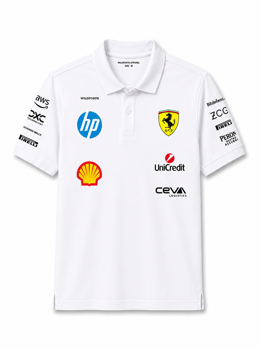 F1 Ferrari White Polo